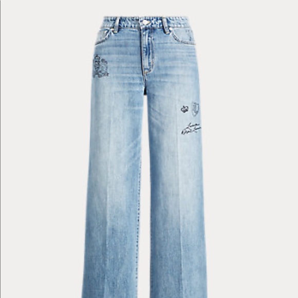 Ralph Lauren Print Wide-Leg Jean High Waist - Picture 8 of 13